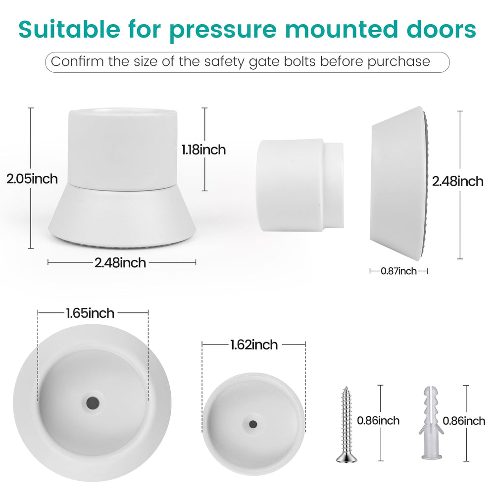 Mumeasy wall cup detail shows non-slip design for secure gate positioning.