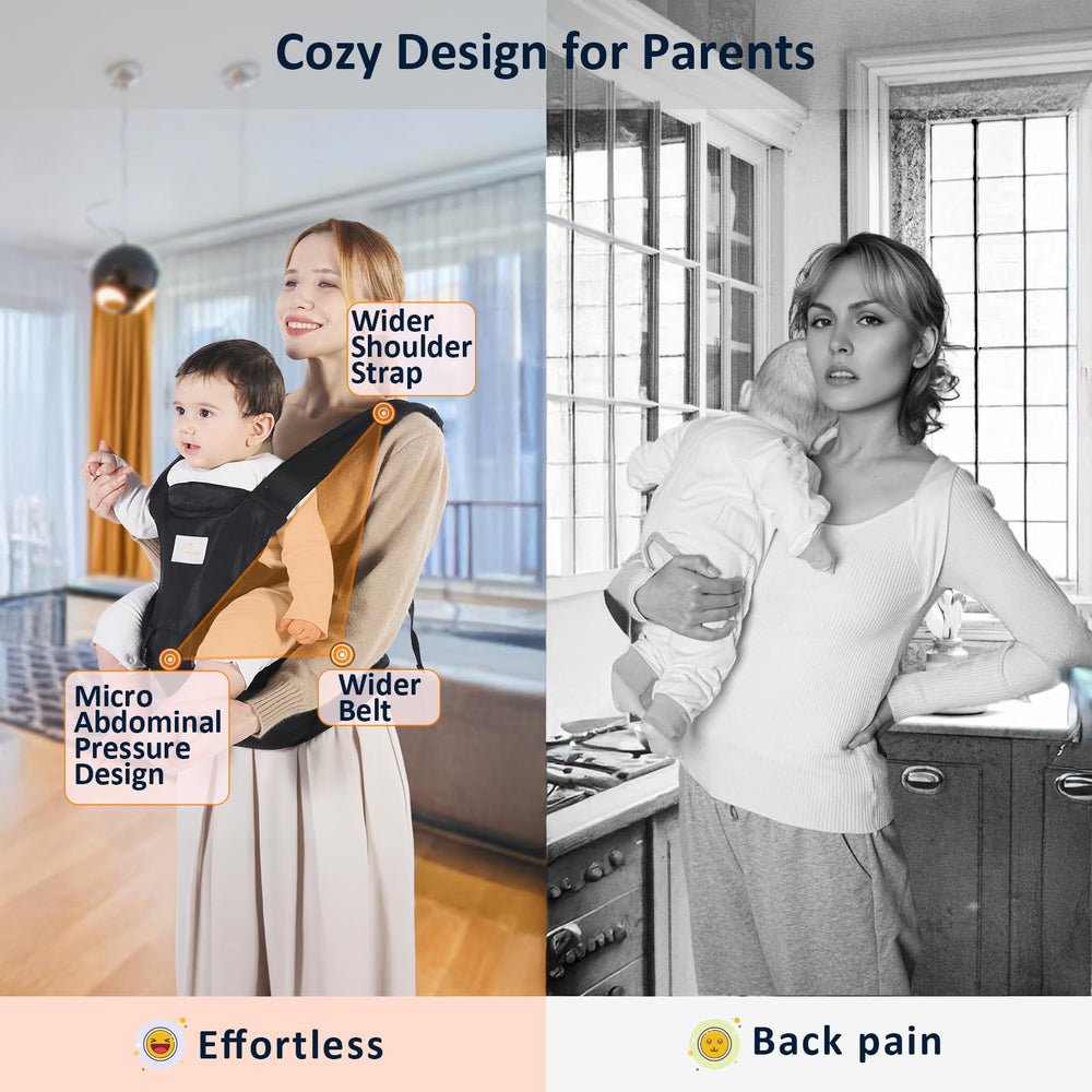 Mumgaroo baby carrier adjustable straps and waist belt for diverse body types