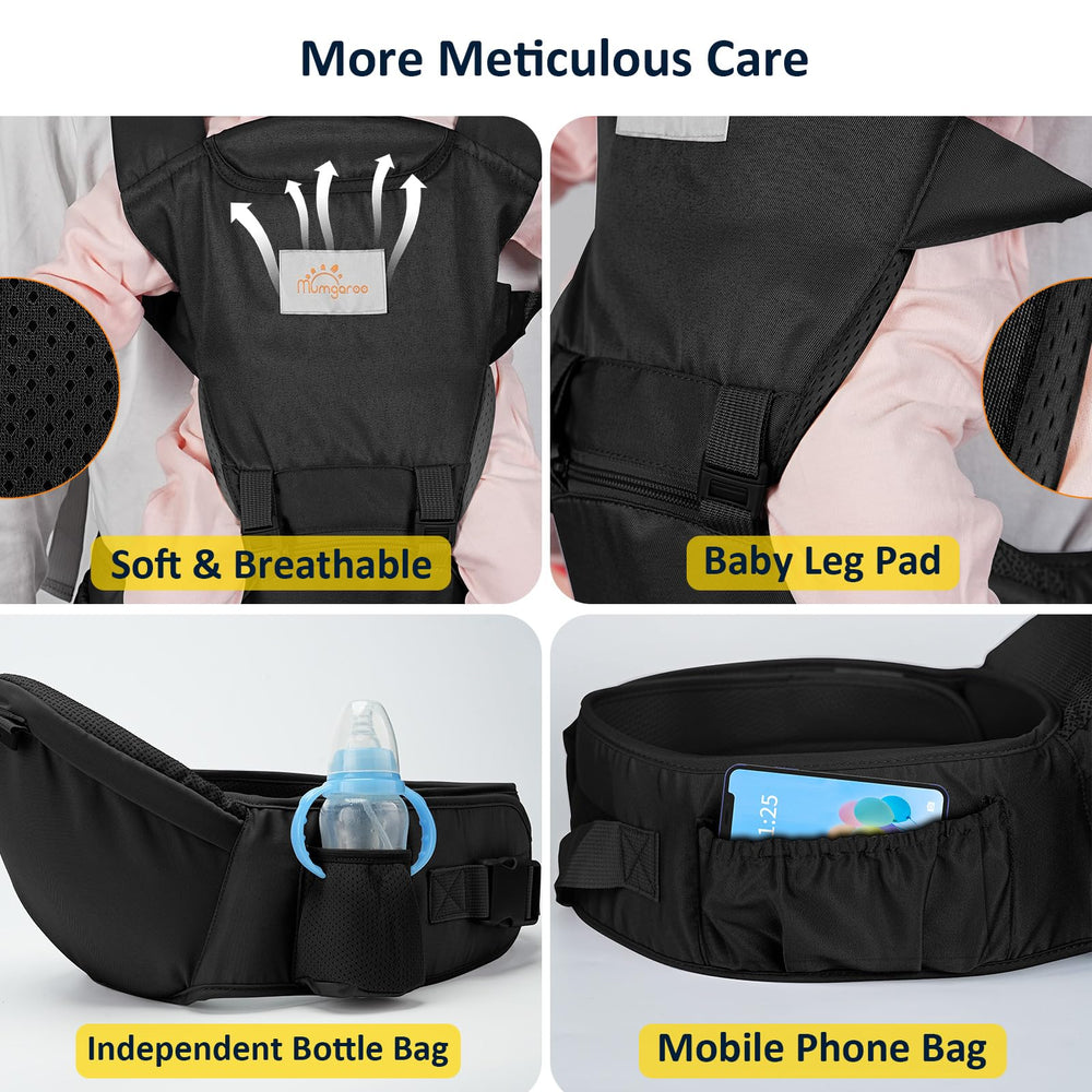 Mumgaroo baby carrier all-seasons fabric keeps baby comfortable year-round