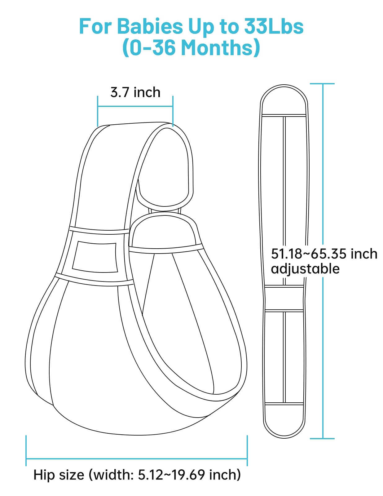 Mumgaroo Baby Sling Carrier folded pouch illustrates compact design for outings.