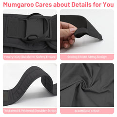 Mumgaroo on off ease demonstrated with parent securing the carrier.