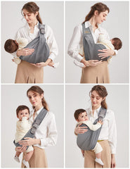 Mumgaroo ergonomic M-position demonstration for natural seating