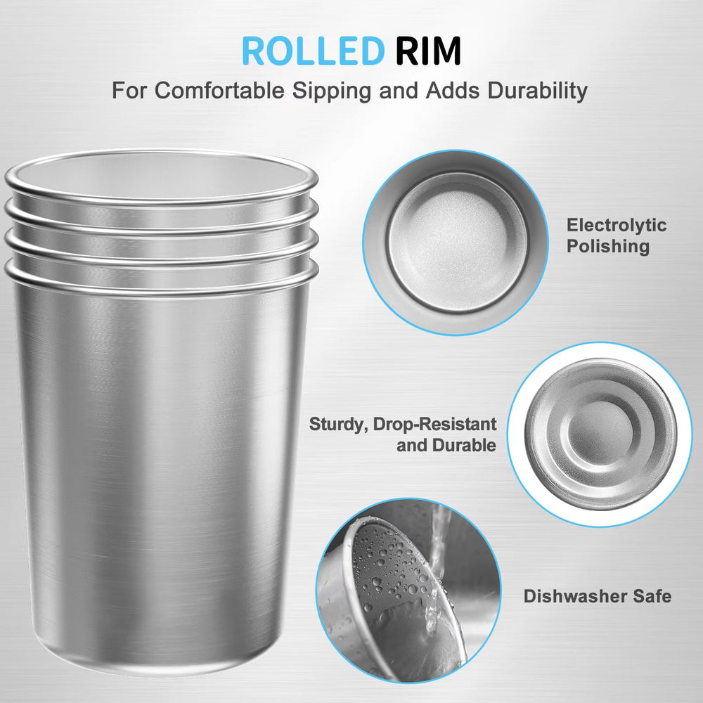 MUMIGUAN stackable camping cups shown, easy to store for outdoor adventures.