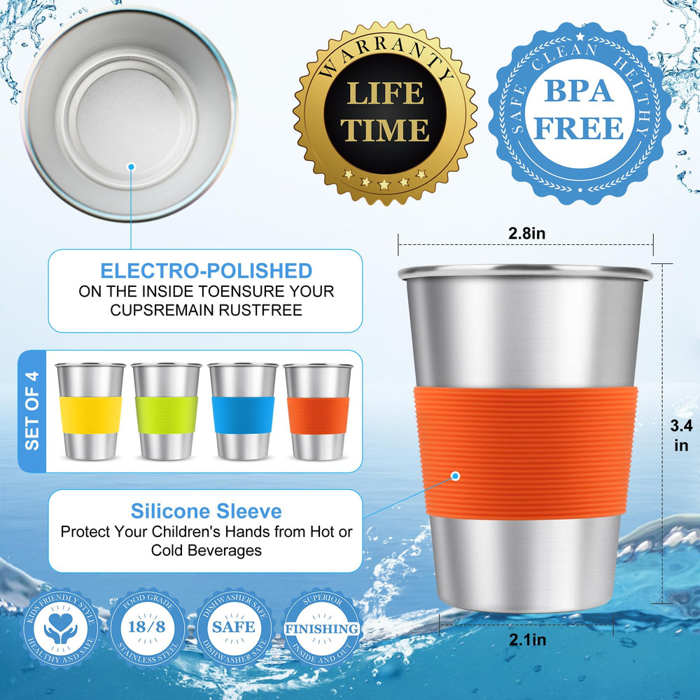 MUMIGUAN cups show color-differentiated silicone sleeves for grip and identification