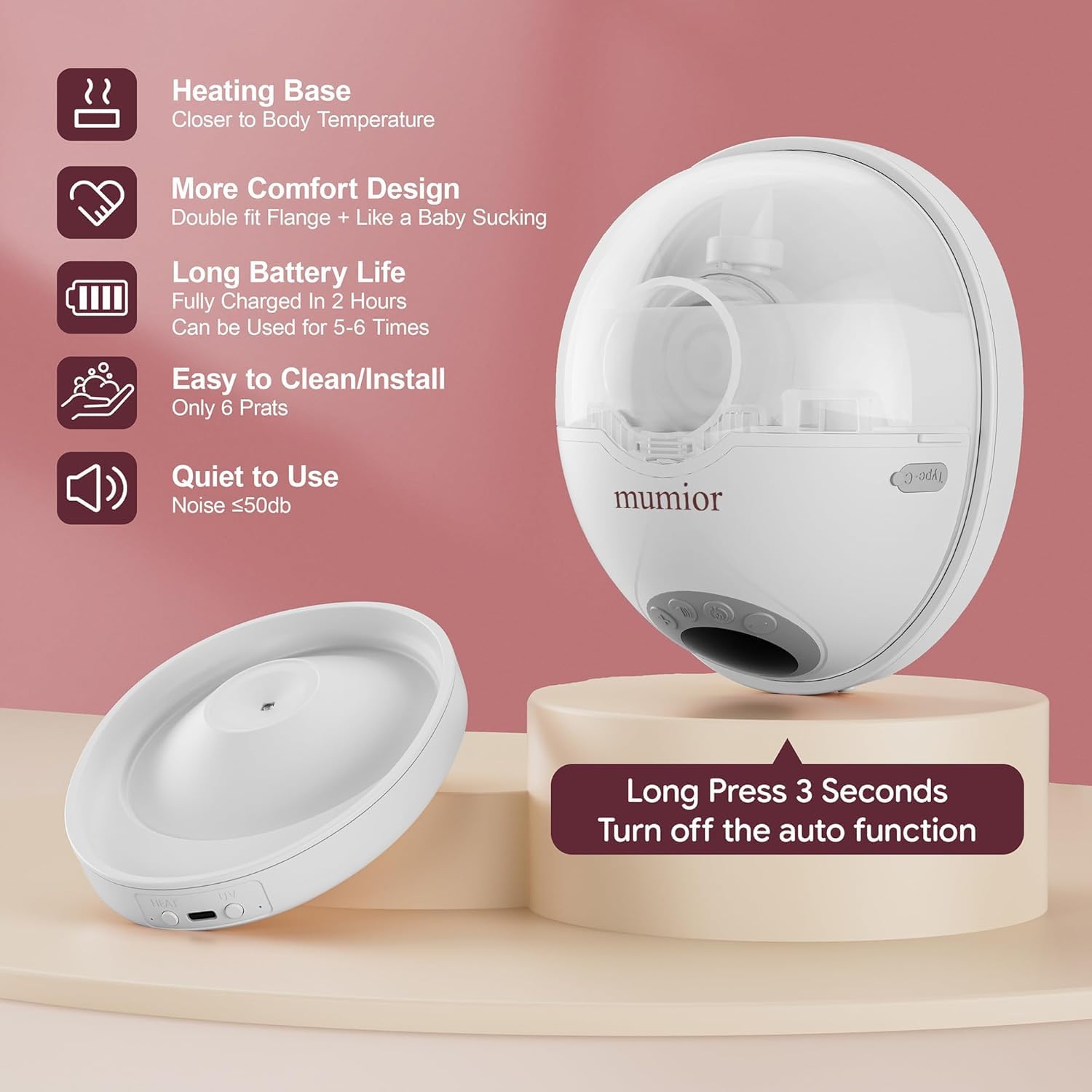 Mumior wearable hands-free pump enables pumping while multitasking.
