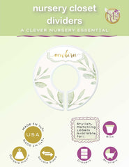 Mumsy Goose baby dividers greenery set7 side view highlighting double-sided readability.