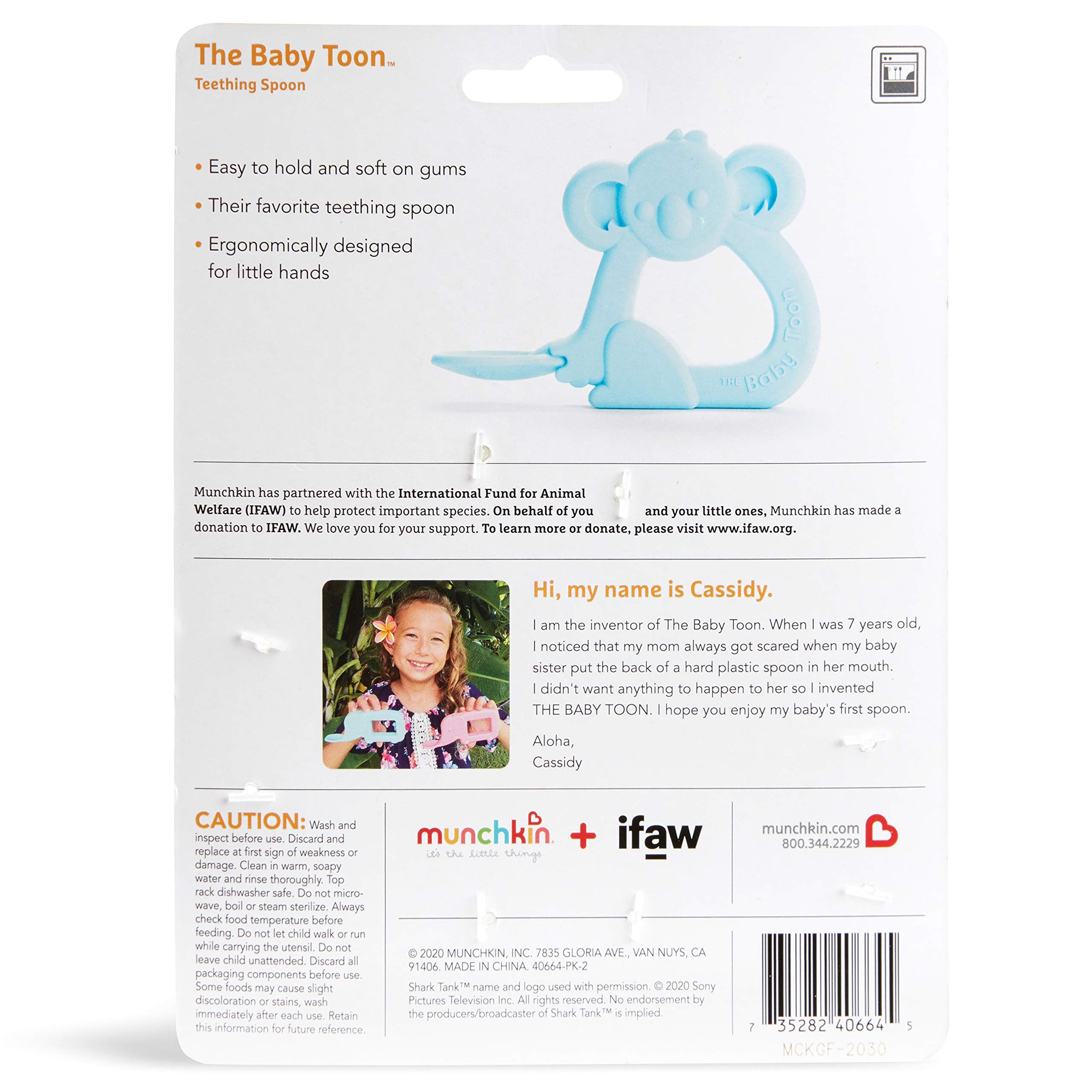 Munchkin Baby Toon Koala teether spoon in use during mealtime