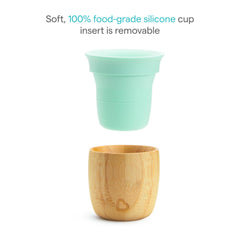Munchkin Bambou 5oz-capacity image shows ideal portions for water or milk.
