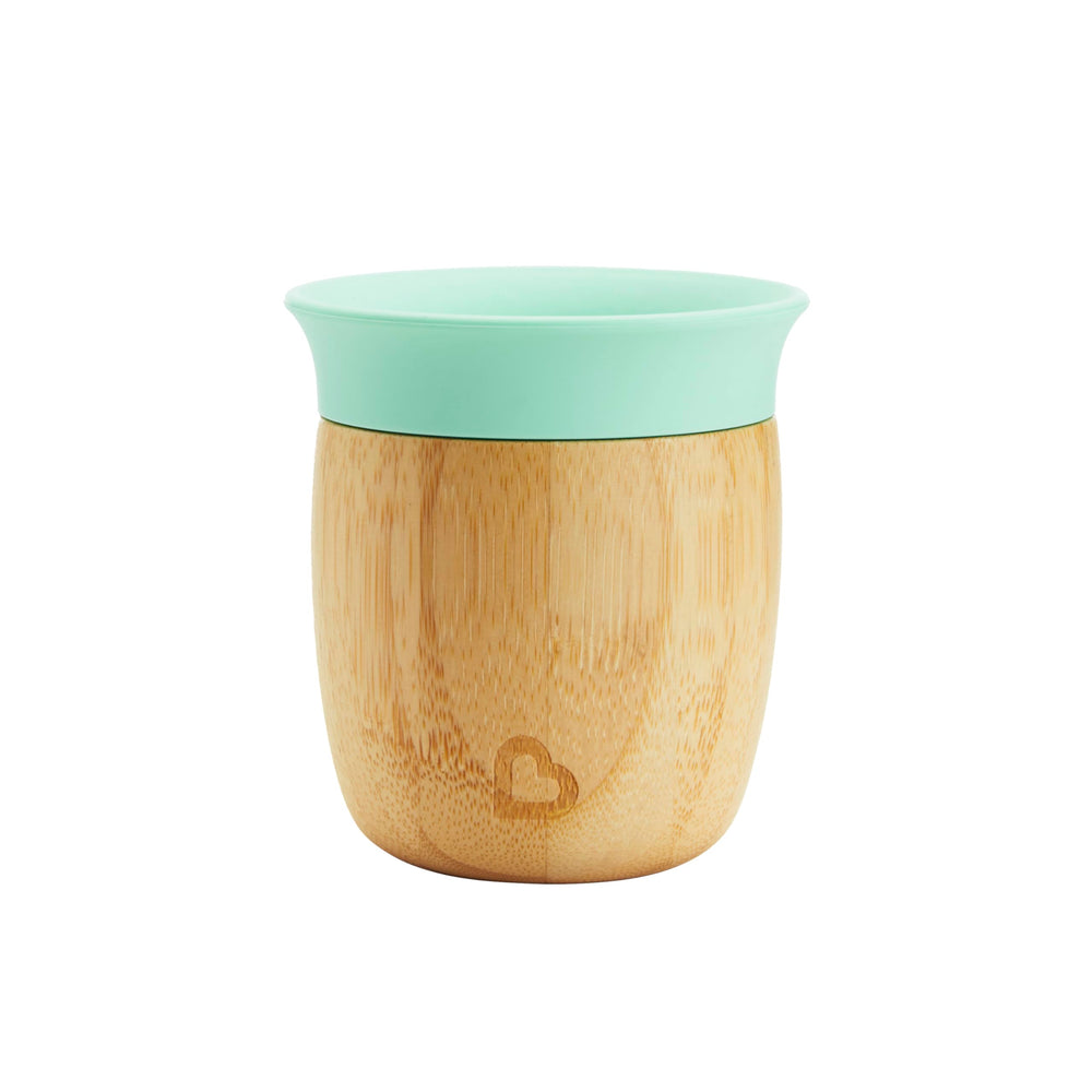 Munchkin Bambou open cup front view highlights eco-friendly bamboo for tiny hands.