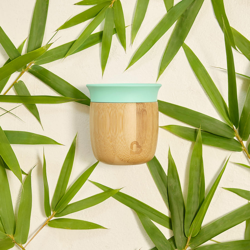 Munchkin Bambou silicone-insert removable visual emphasizes easy cleaning.