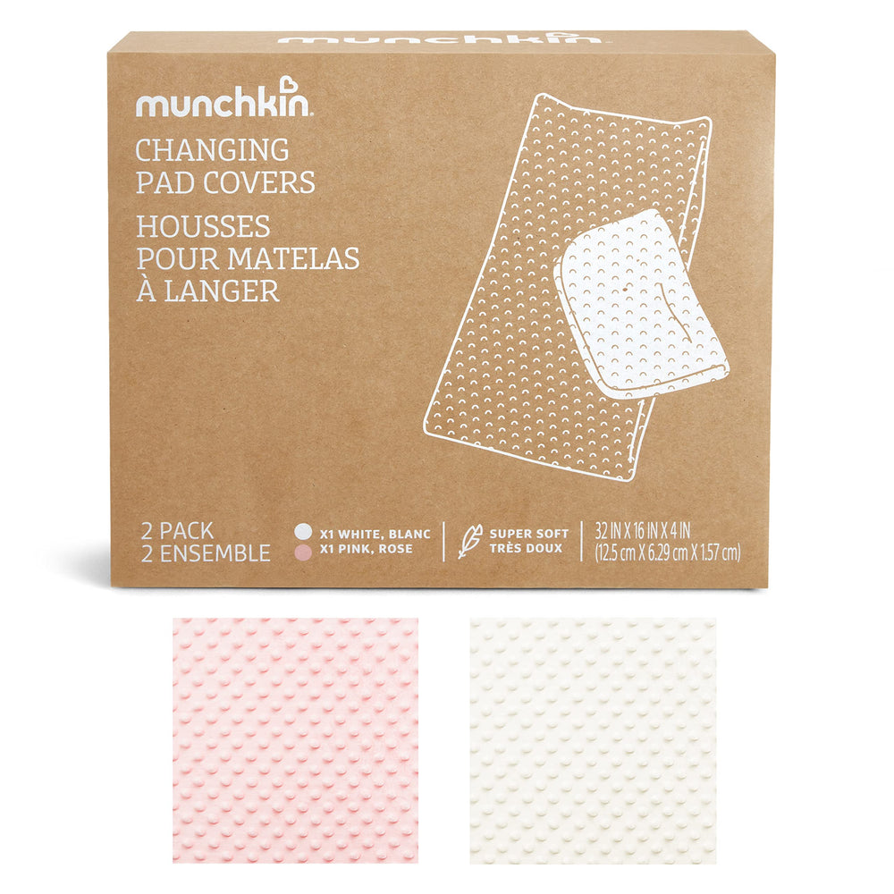 Munchkin changing pad cover fits standard contoured pads at 32x16x4 inches.
