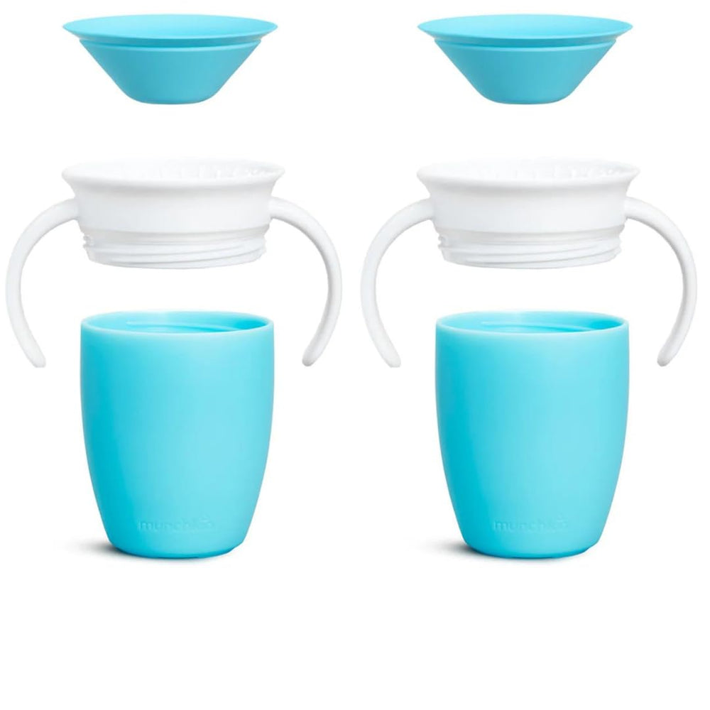 Munchkin Miracle 360 cup with easy-to-hold handles supports little hands