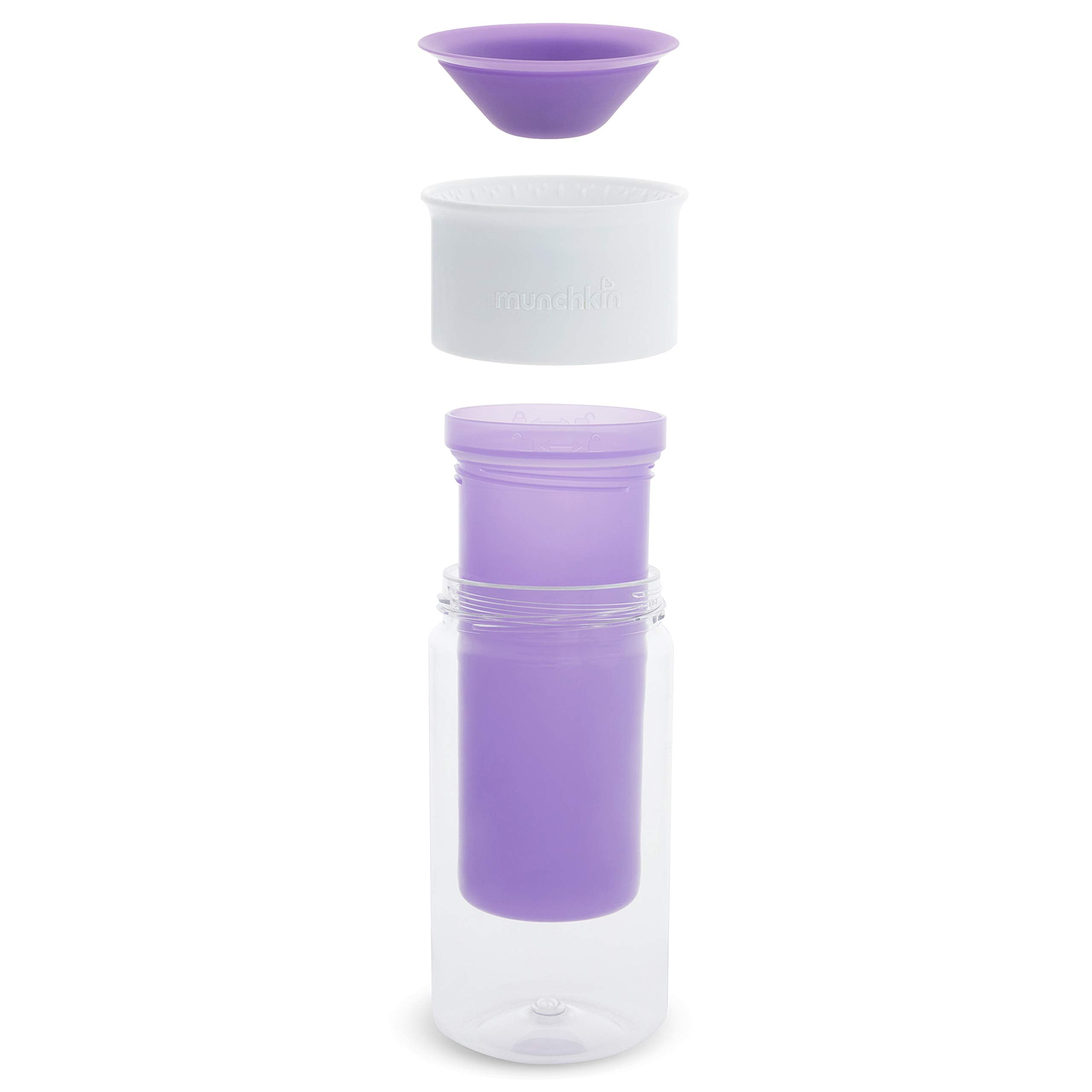Munchkin Miracle 360 purple cup ready for daily use with a vibrant look.