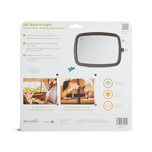 Munchkin secure headrest strap attachment keeps the mirror stable during trips