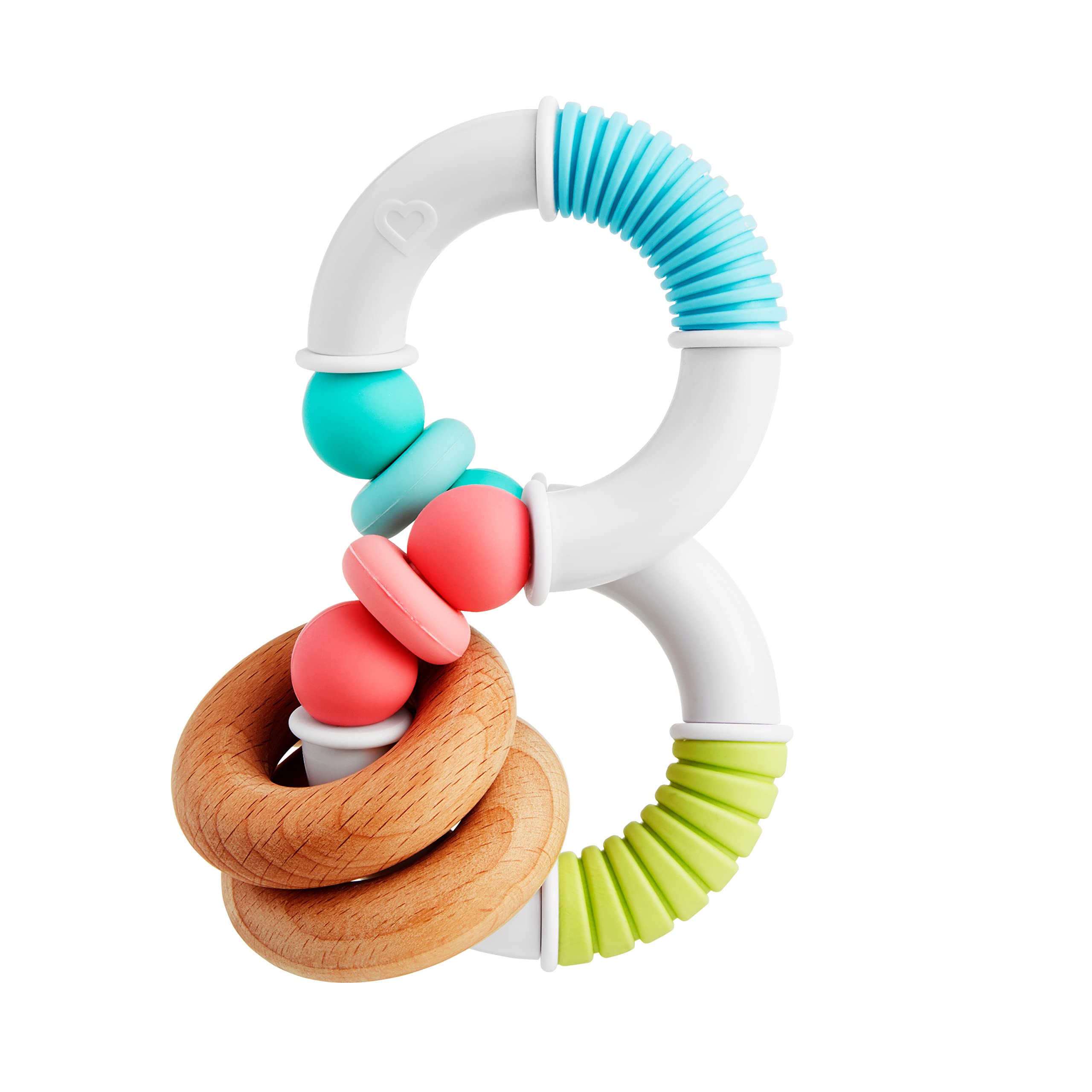Munchkin Sili Twisty wood and silicone blend emphasizes natural beechwood and BPA-free construction.