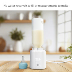 Munchkin Simple Touch Bottle Warmer digital display clearly shows temperature for precise warming.