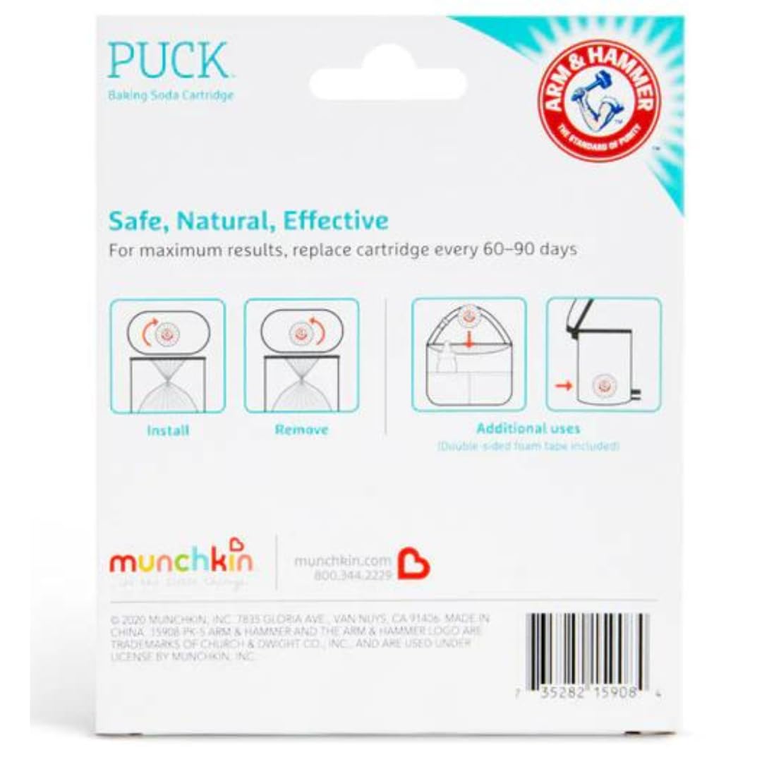 Munchkin two-pack refill set displayed for ongoing diaper pail freshness.
