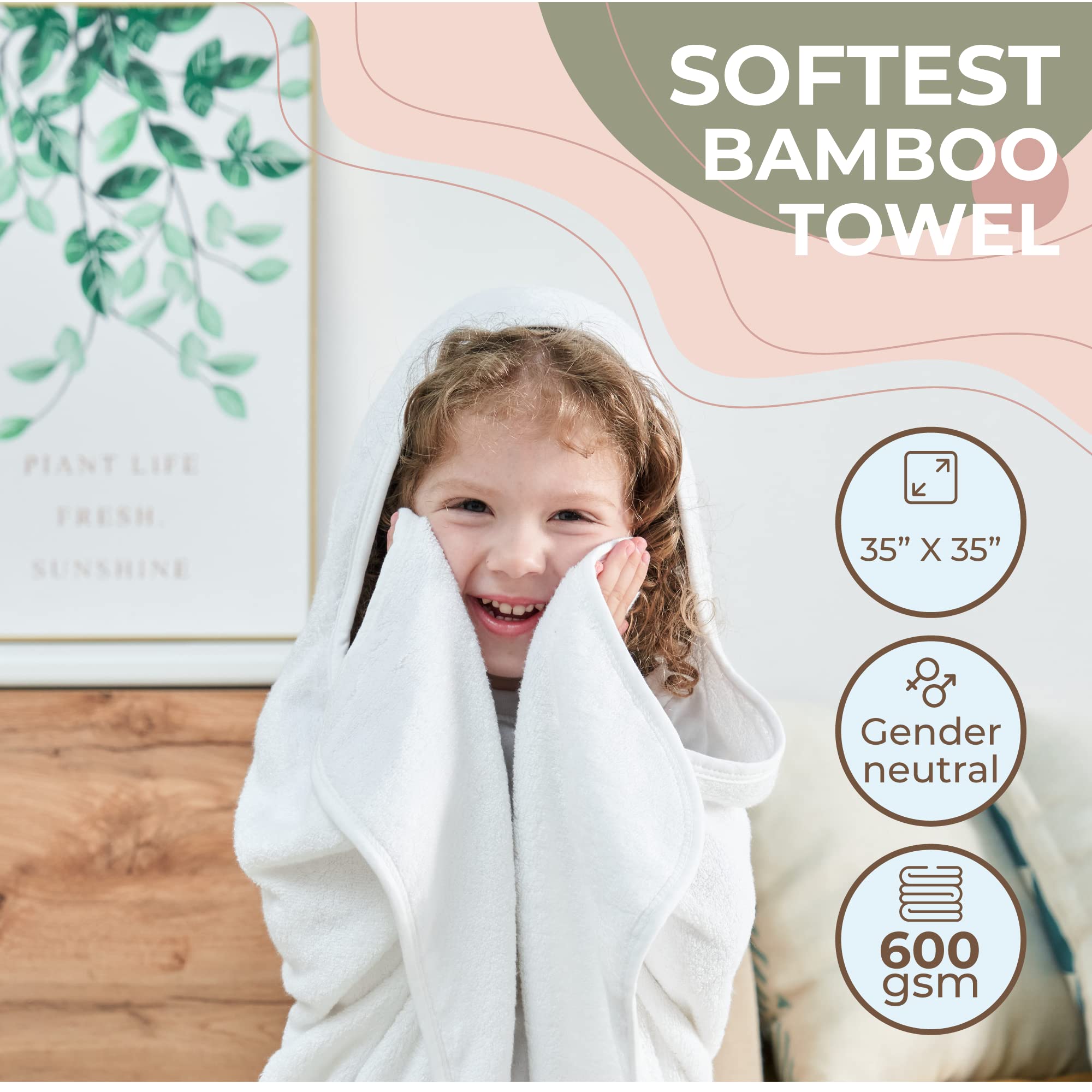 Munich Blue hooded towel 35x35 inches for full-body coverage