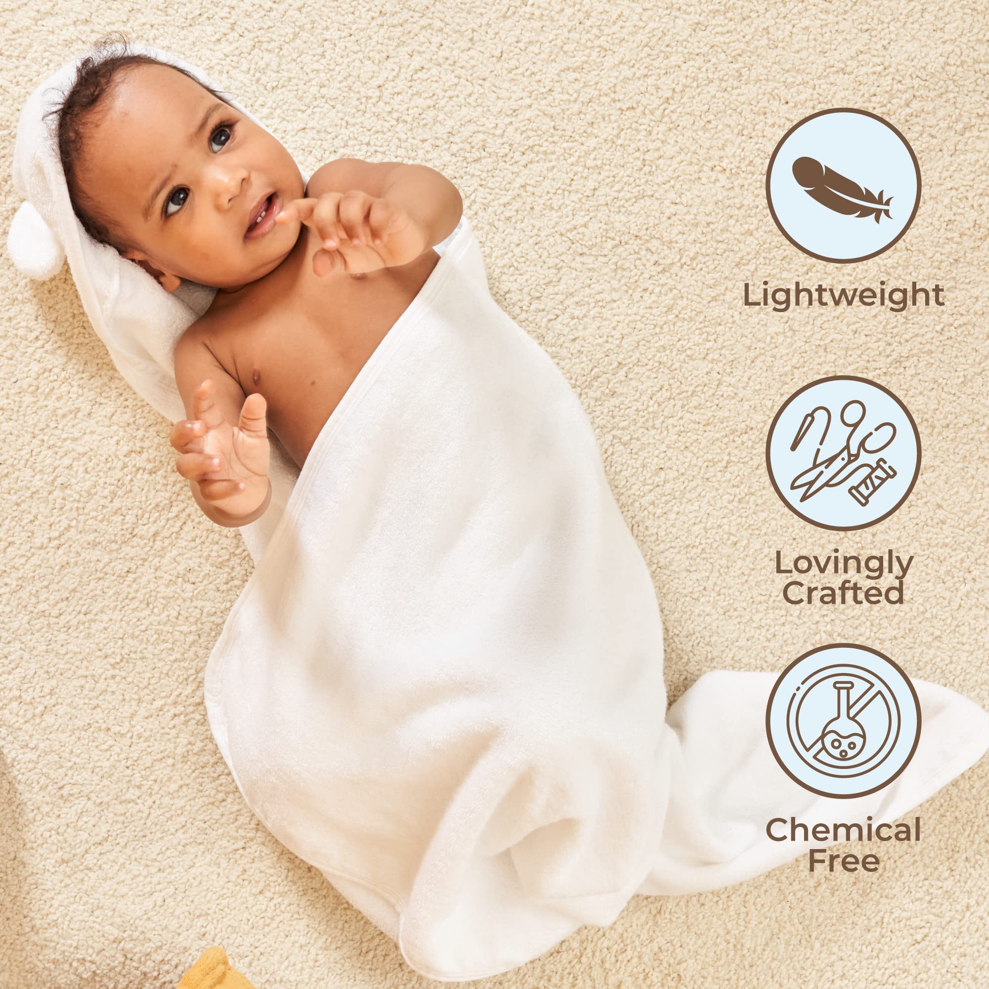 Munich Blue towel soft texture detail for sensitive skin