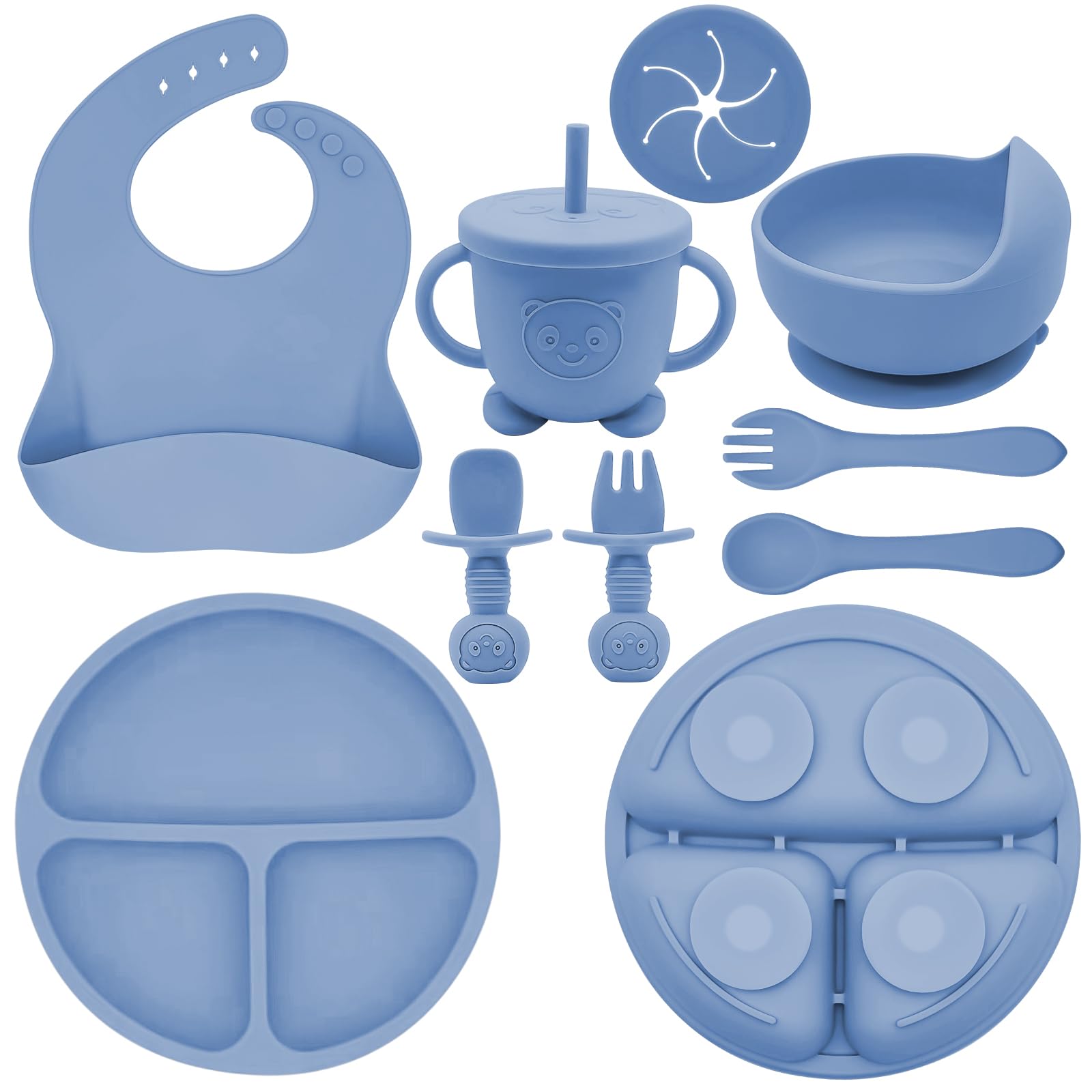 Munlinder silicone baby feeding set suction bowl helps minimize spills during meal times.
