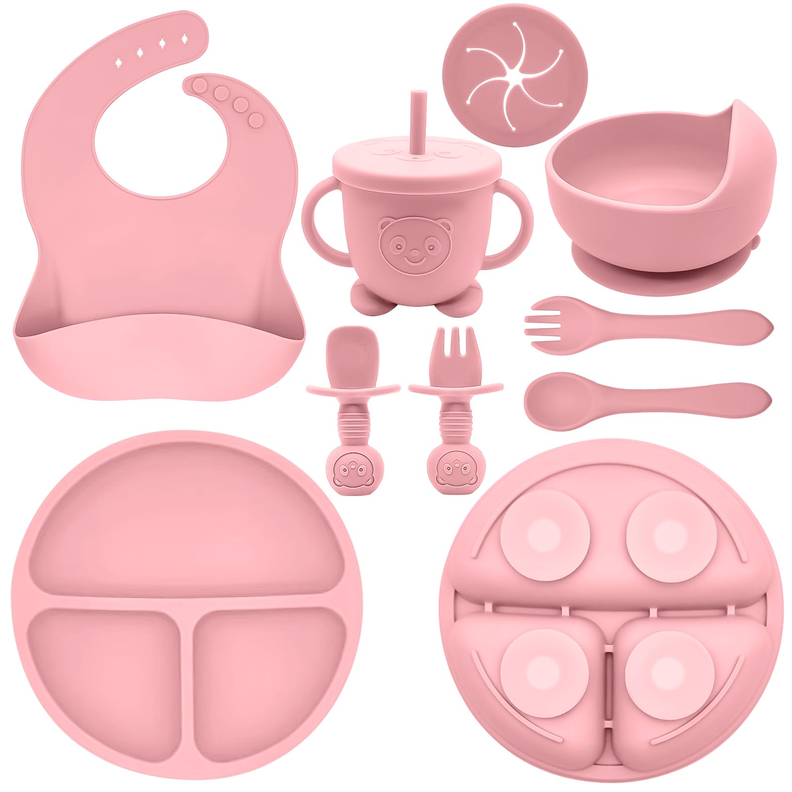 Munlinder silicone baby feeding set with suction bowls for mess-free meals