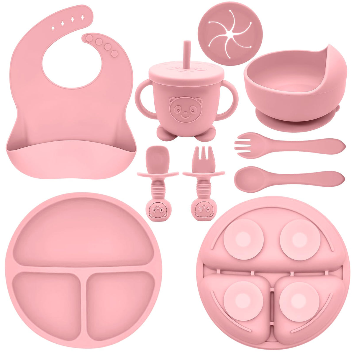 Munlinder silicone baby feeding set with suction bowls for mess-free meals