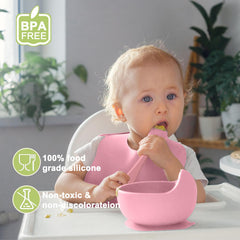 Munlinder suction bowl with divider keeps portions organized during weaning