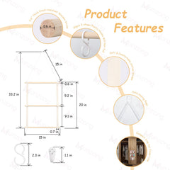 Munzong baby girls headband storage with 30 hooks keeps items reachable