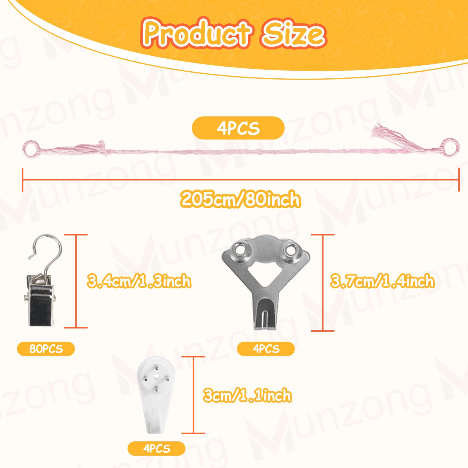 Munzong hanging toy storage with 80 clips enables flexible toy organization.