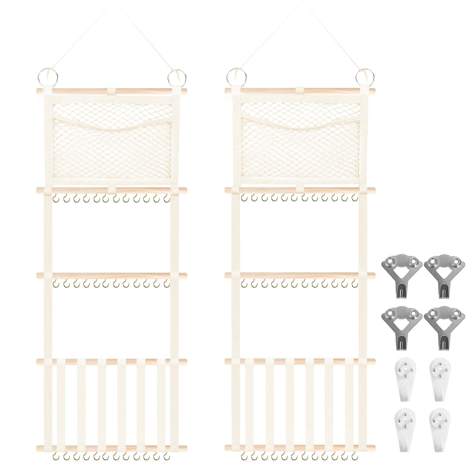 Munzong headband holder wall-mounted in beige for baby accessories