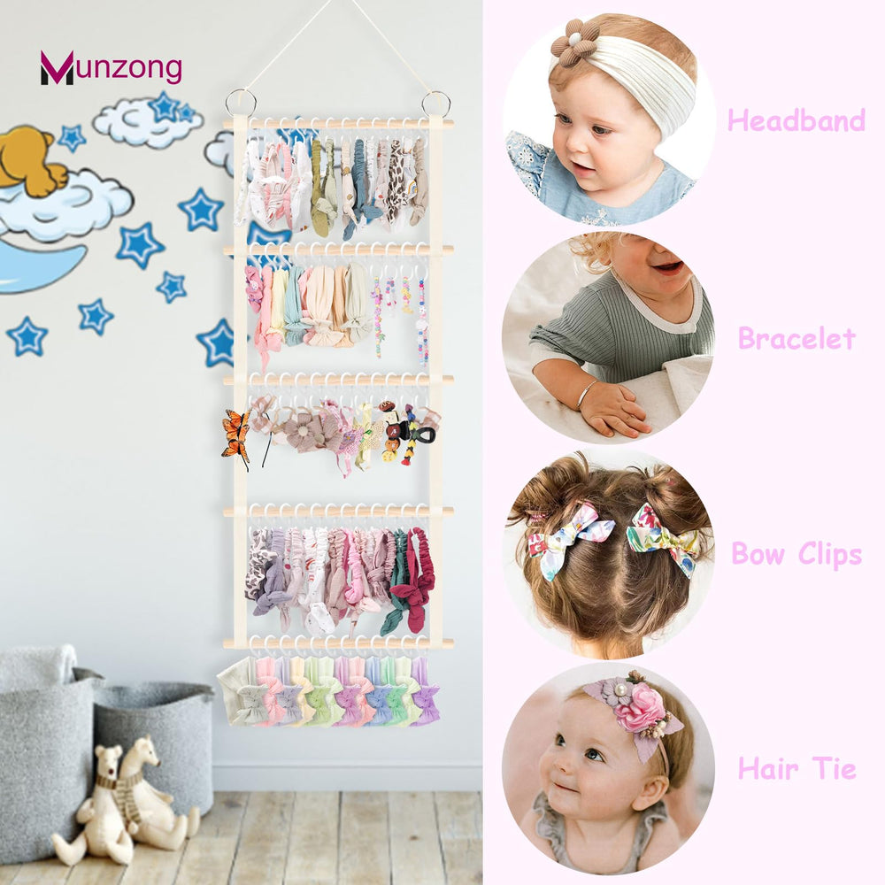 Munzong headband holder wooden sticks detail emphasizes sturdy build