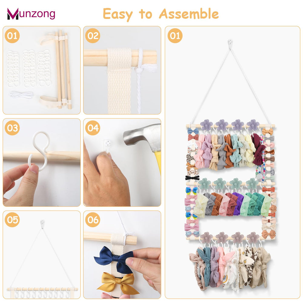 Munzong organizer shelf for kids hair accessories quick outfit coordination