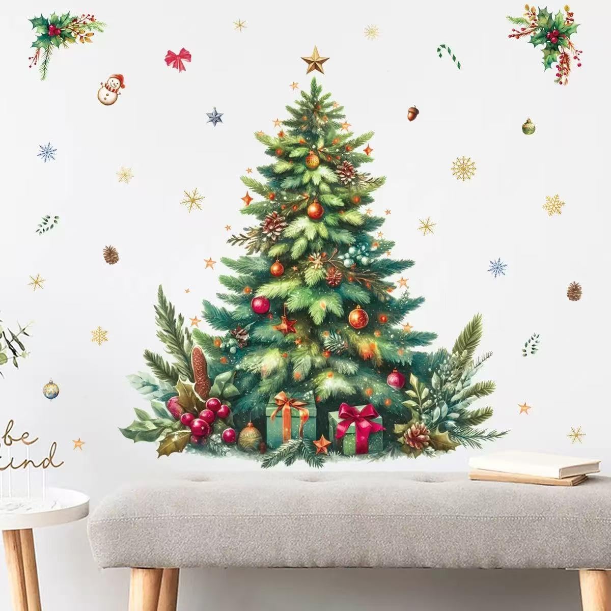 MuralMood DIY tree decals on doors or windows enable versatile holiday styling.