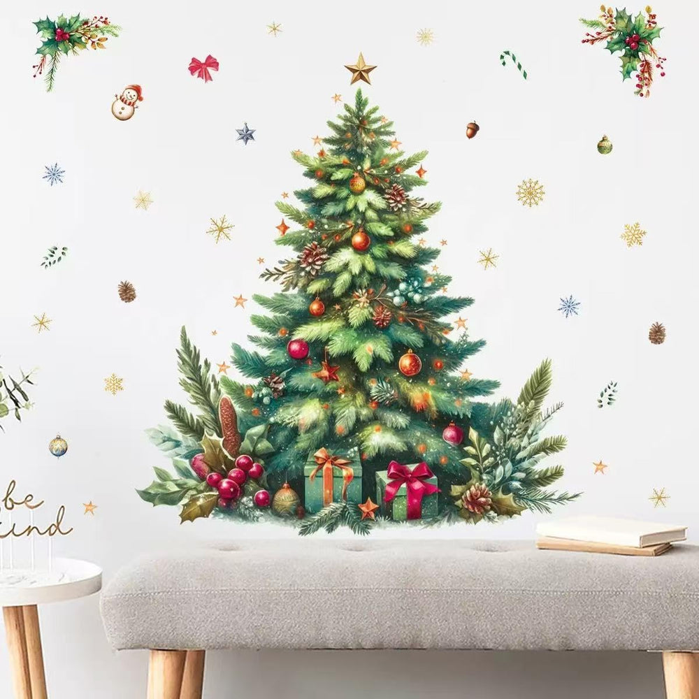 MuralMood DIY tree decals on doors or windows enable versatile holiday styling.
