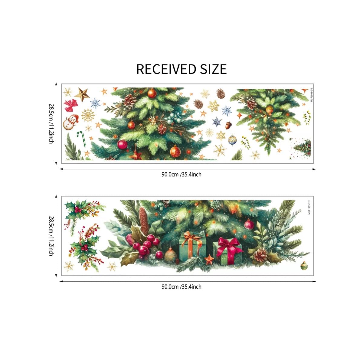 MuralMood removable Christmas tree decals peel away cleanly with heat for easy cleanup.