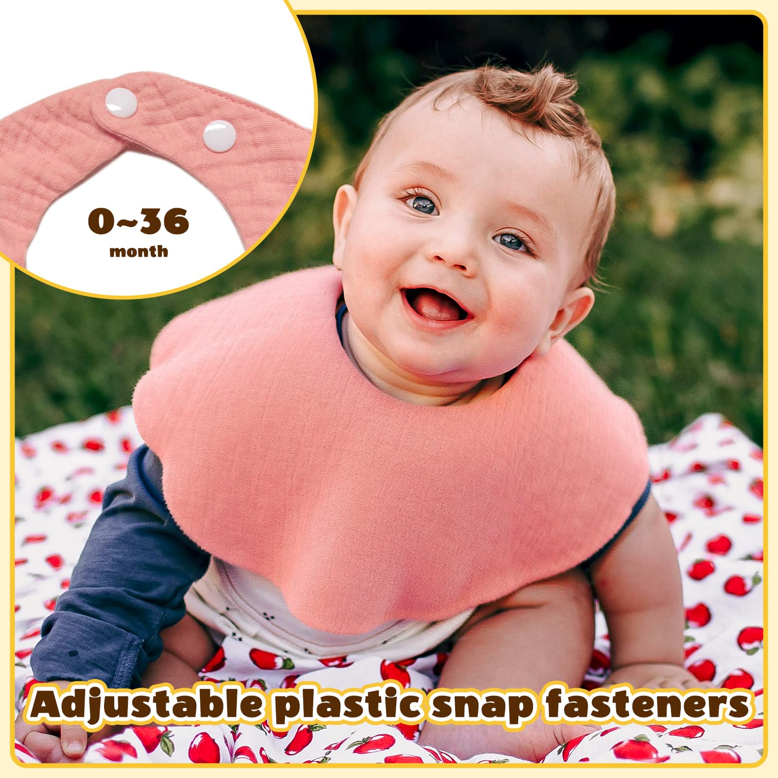 MUSBUY bibs offer absorbent, quick-dry performance for busy mealtimes.