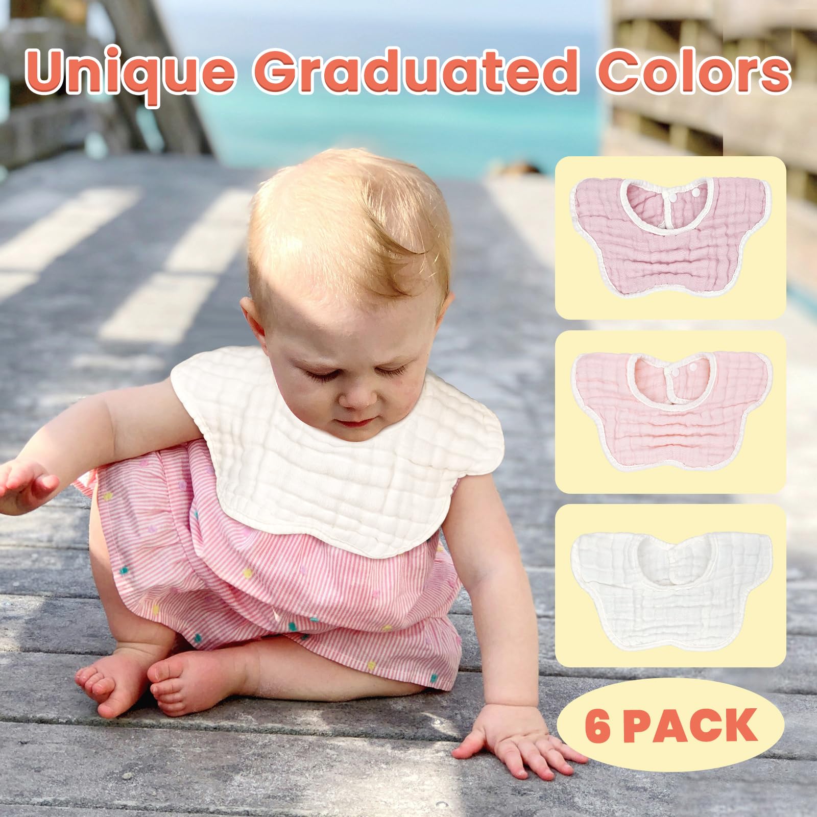 MUSBUY bibs are machine washable and quick to dry for busy households.