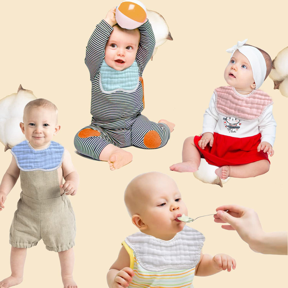 MUSBUY bib size 9.5x6.7 inches fits newborn to toddlers