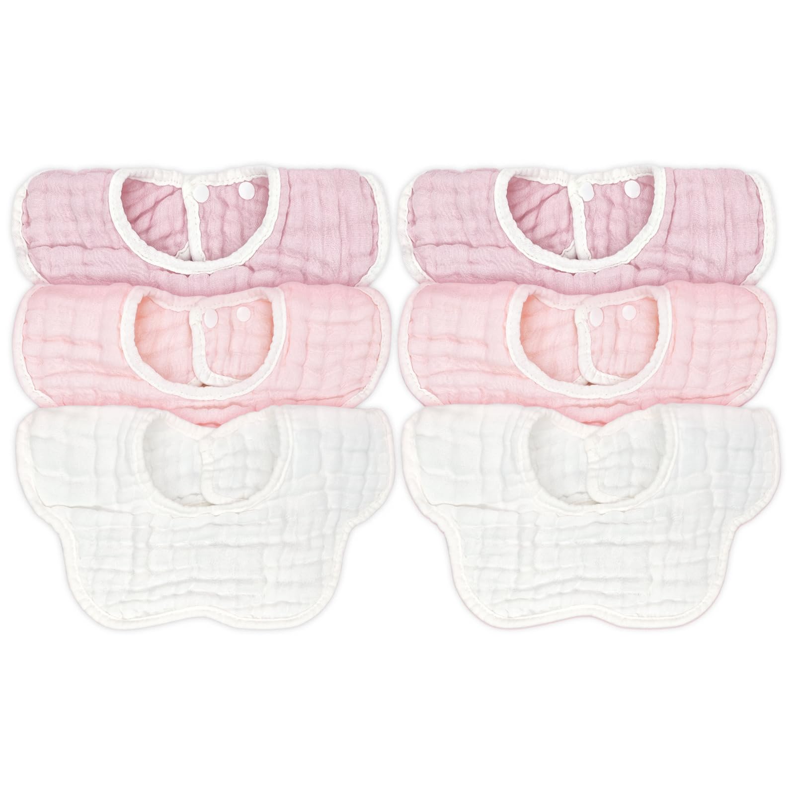 MUSBUY baby bibs with soft muslin cotton provide gentle, absorbent mealtime comfort.