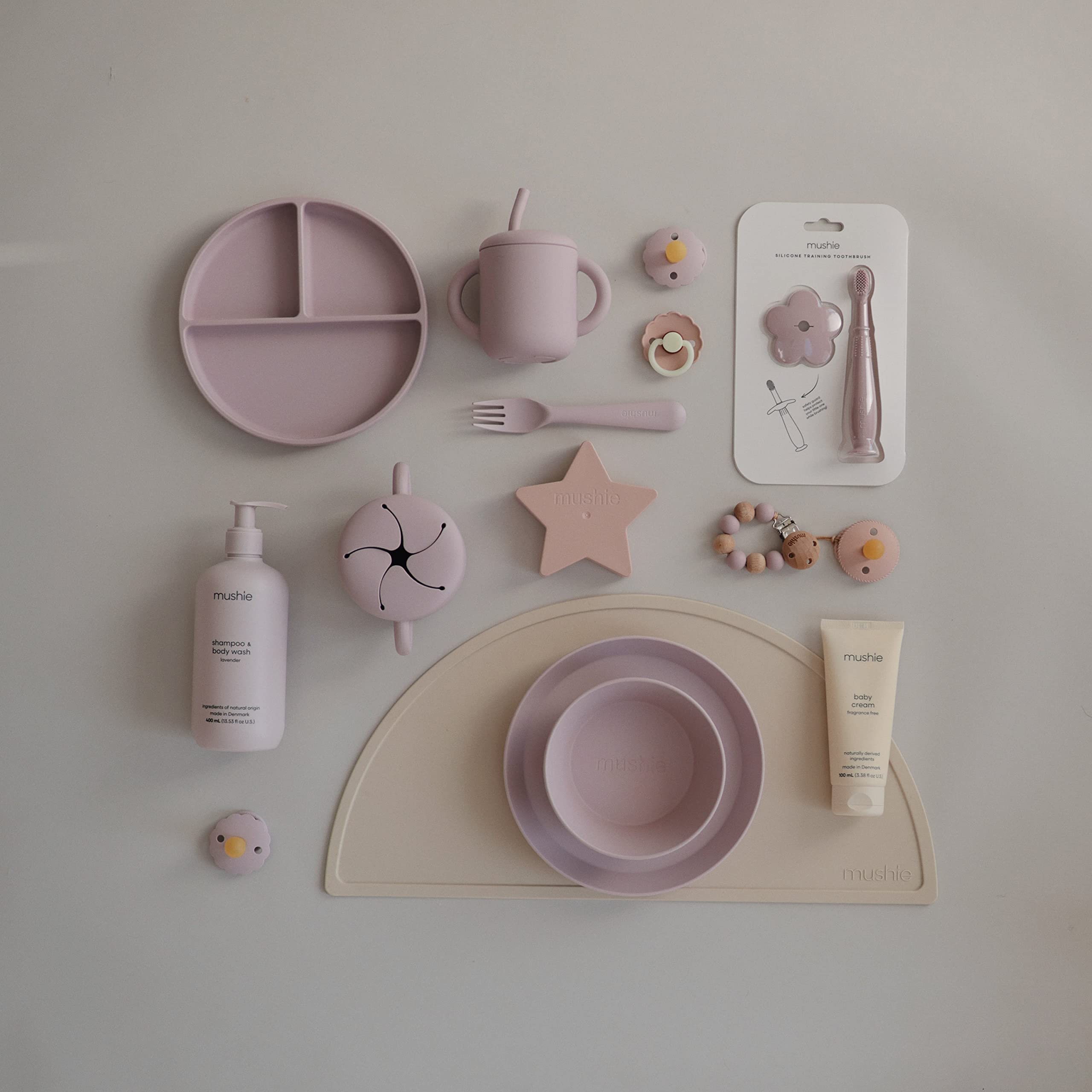 Mushie Baby Organic Body Lotion natural ingredients list conveys gentle care without harsh additives.