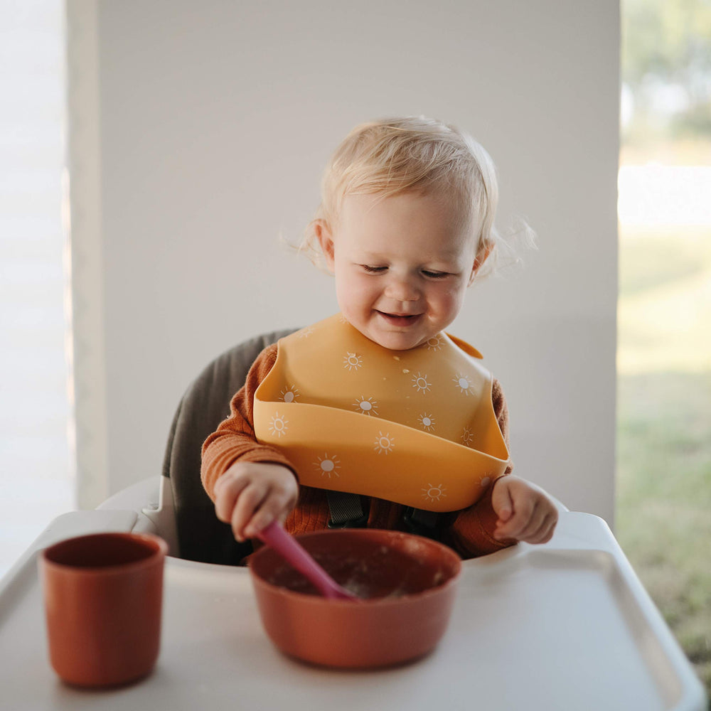 Mushie bib washing and air-drying easy care routine