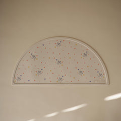 Mushie Bluey silicone placemat non-slip design holds meals steady for self-feeding
