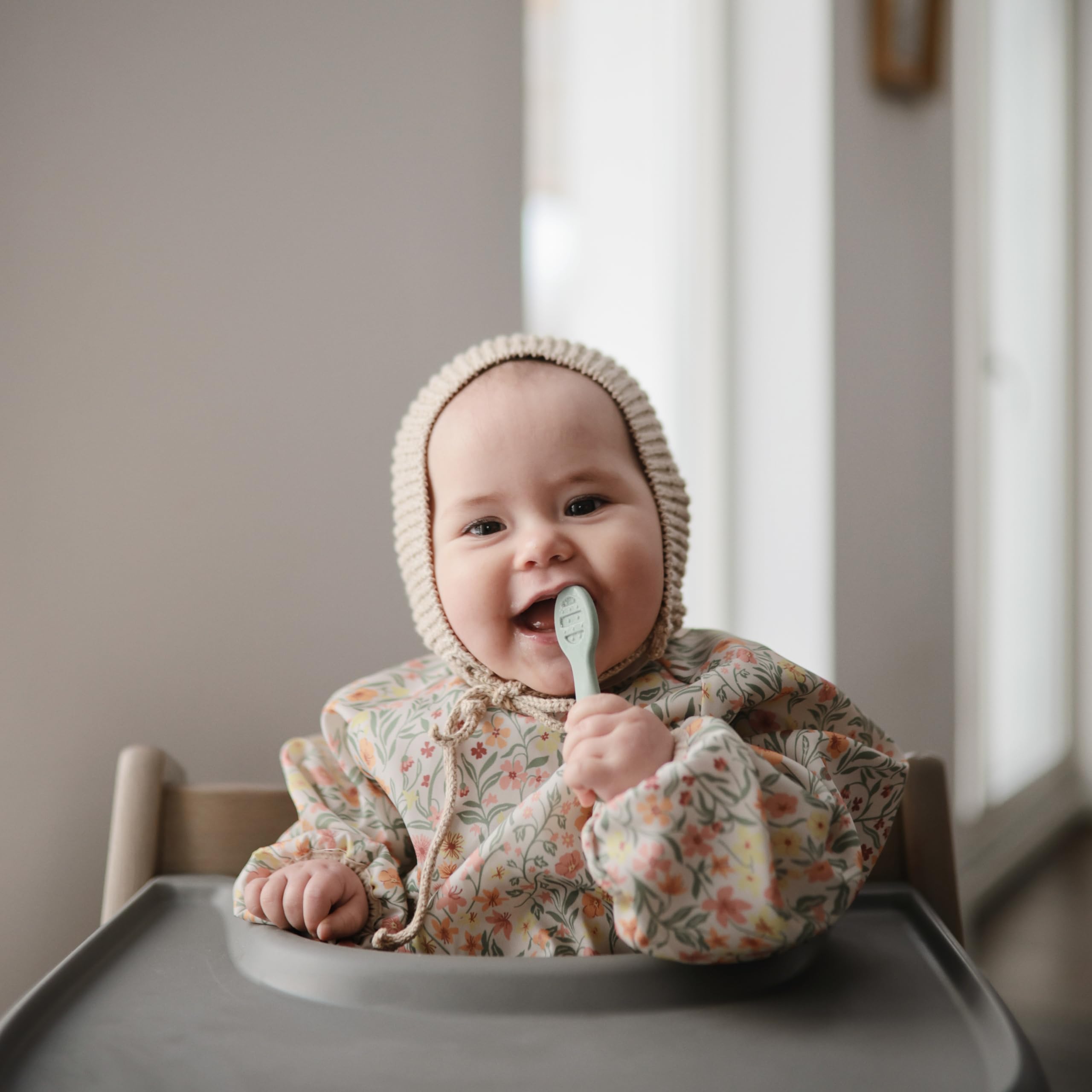 Mushie brand story conveys calm-parenthood approach for safe, stylish essentials.