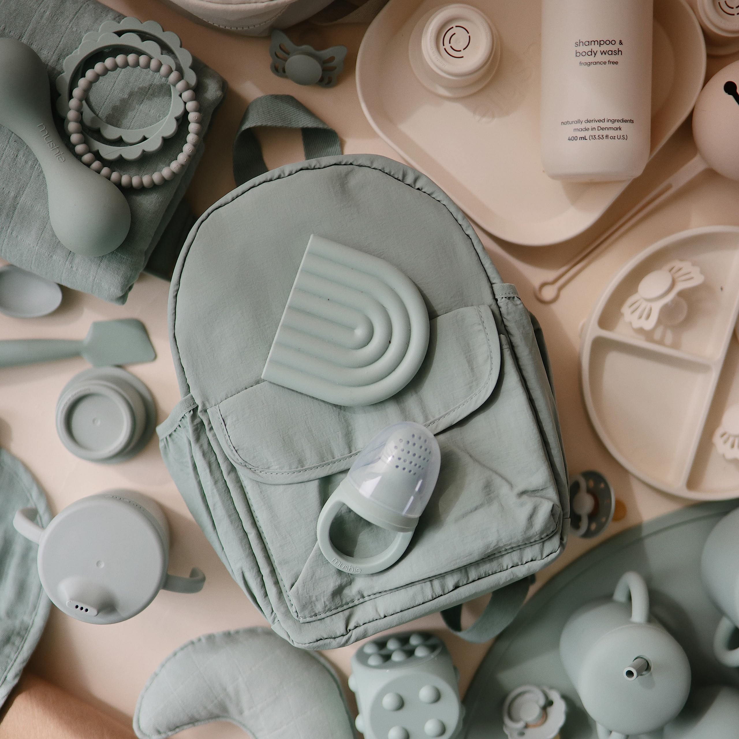 Mushie brand emphasizes safety, beauty, and function for little ones.