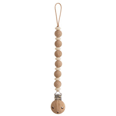 Mushie Luna silicone beads closeup shows safe, durable pacifier clip beads.