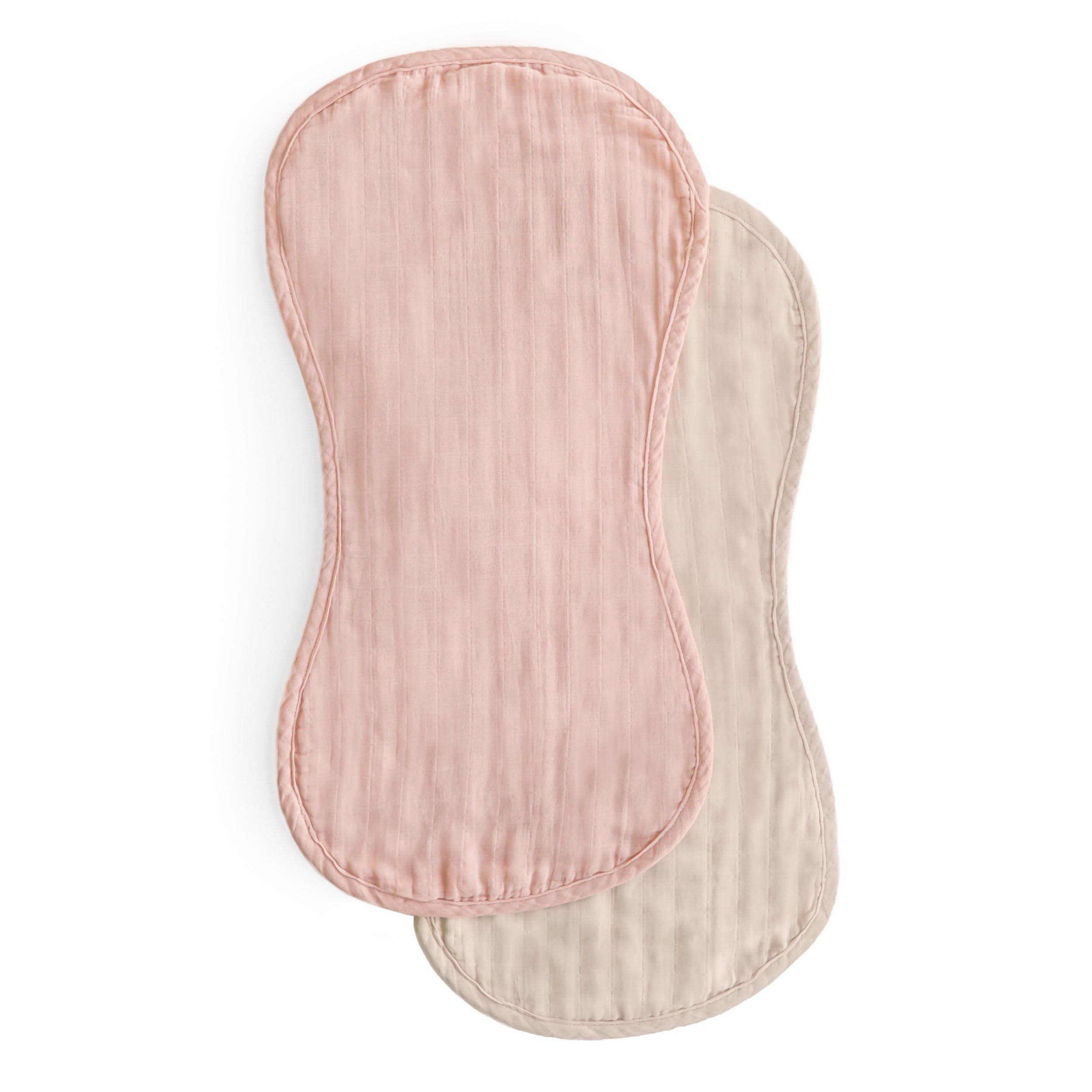 Mushie muslin baby burp cloths soft texture close-up highlighting breathable organic cotton
