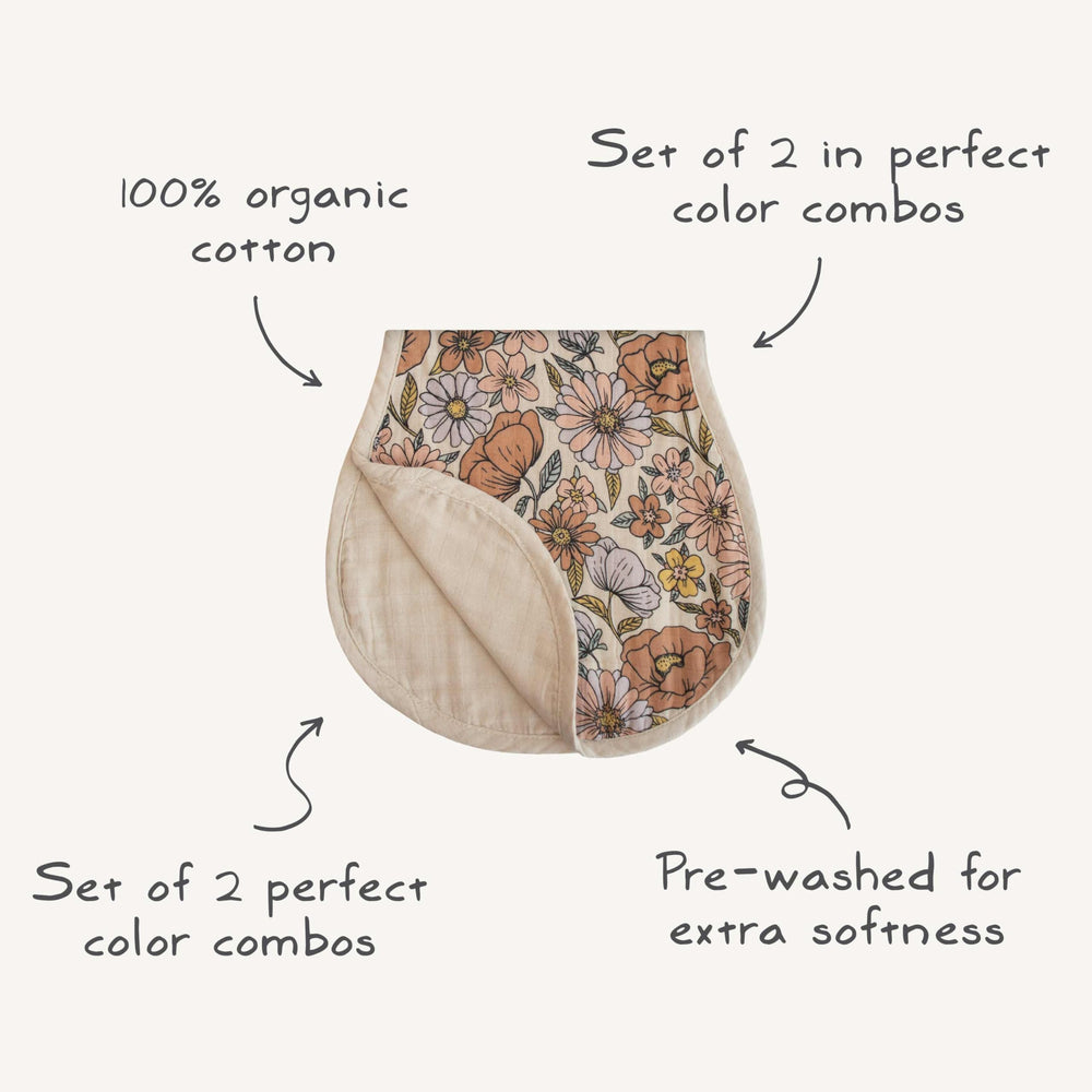Mushie muslin burp cloth care guide: lay flat to dry for best softness.