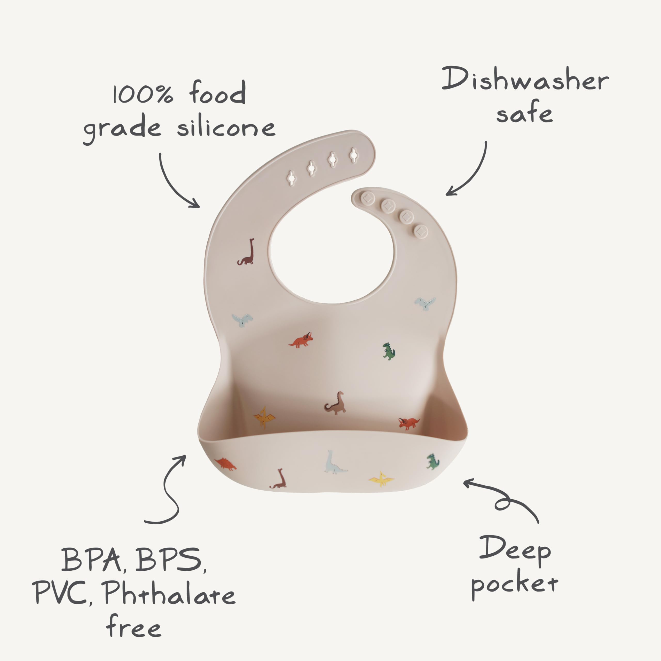 Mushie rocket ship bib storage pouch image suggests travel-friendly organization