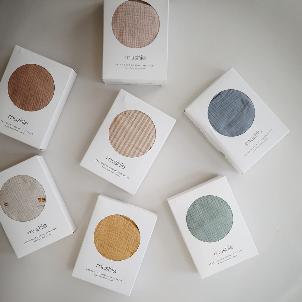Mushie sheet wash before use reminder for easy care and softness