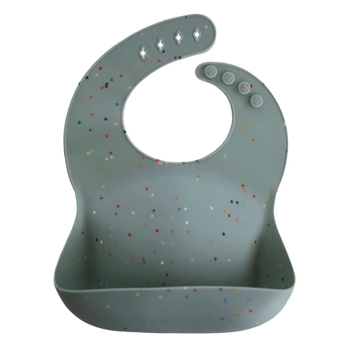 Mushie bib uses food-grade material for safe everyday use.